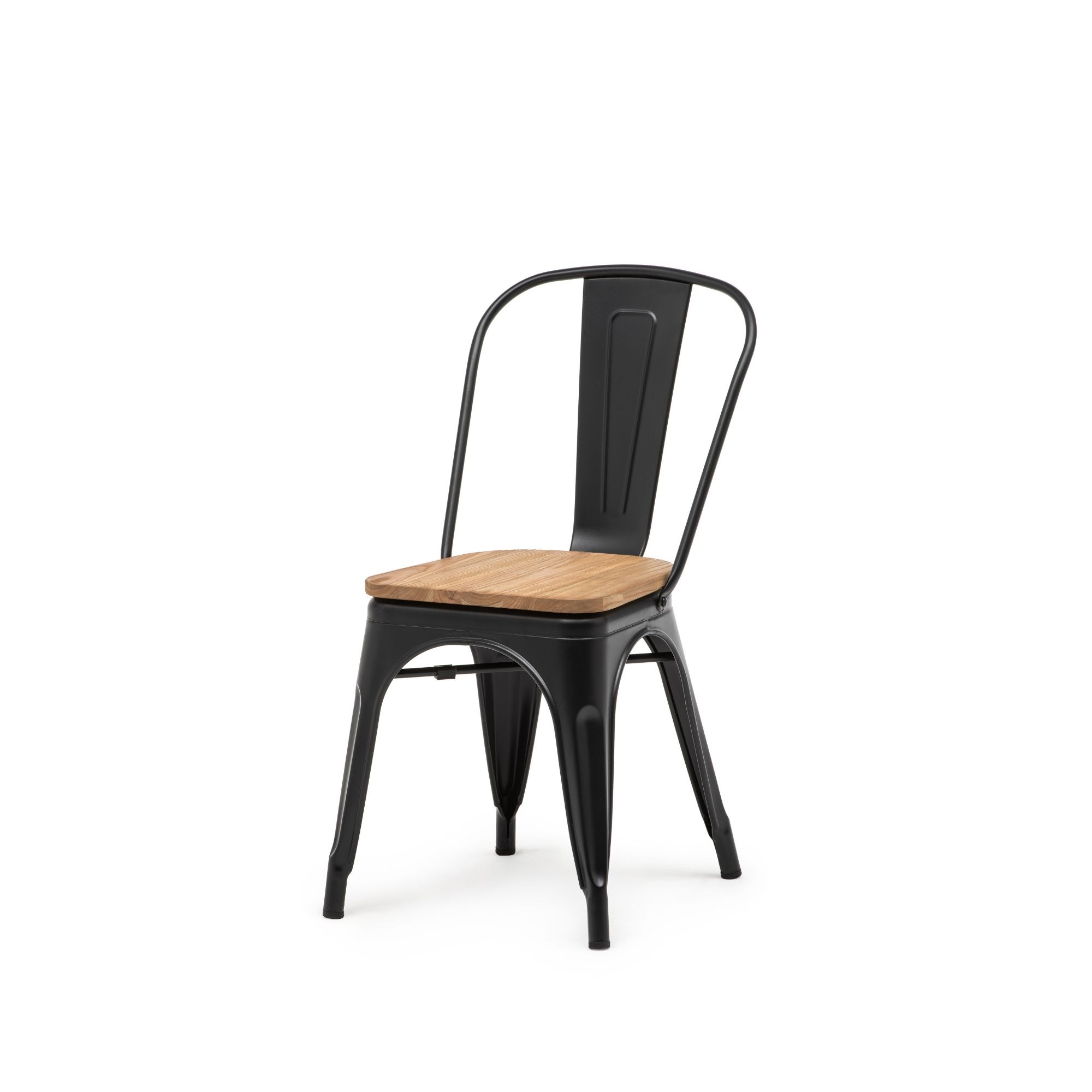 Tolix Chair Black - Elm seat