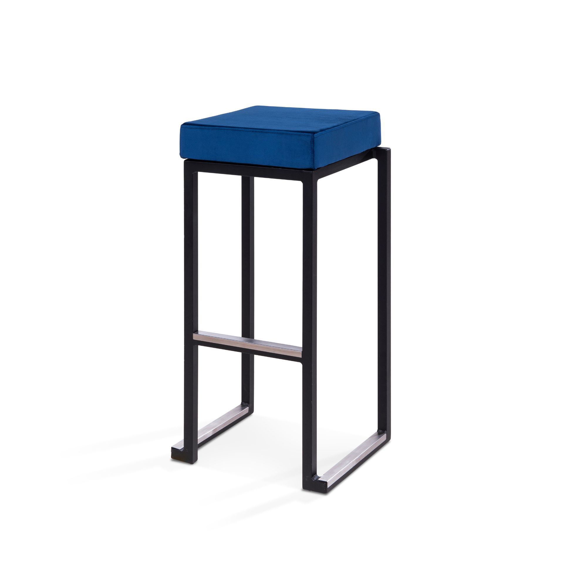 Kubo Smart Bar - Black - Velvet Blue Seat Kubo Smart Bar - Black - Velvet Blue Seat