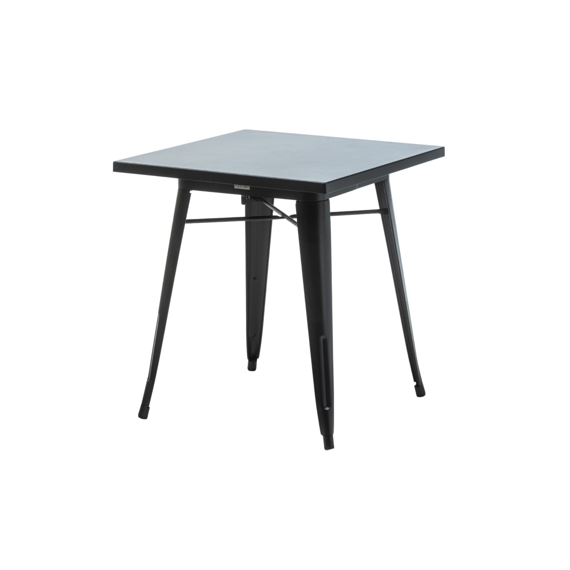 Tolix table - Dinner Black Elm wood (1)