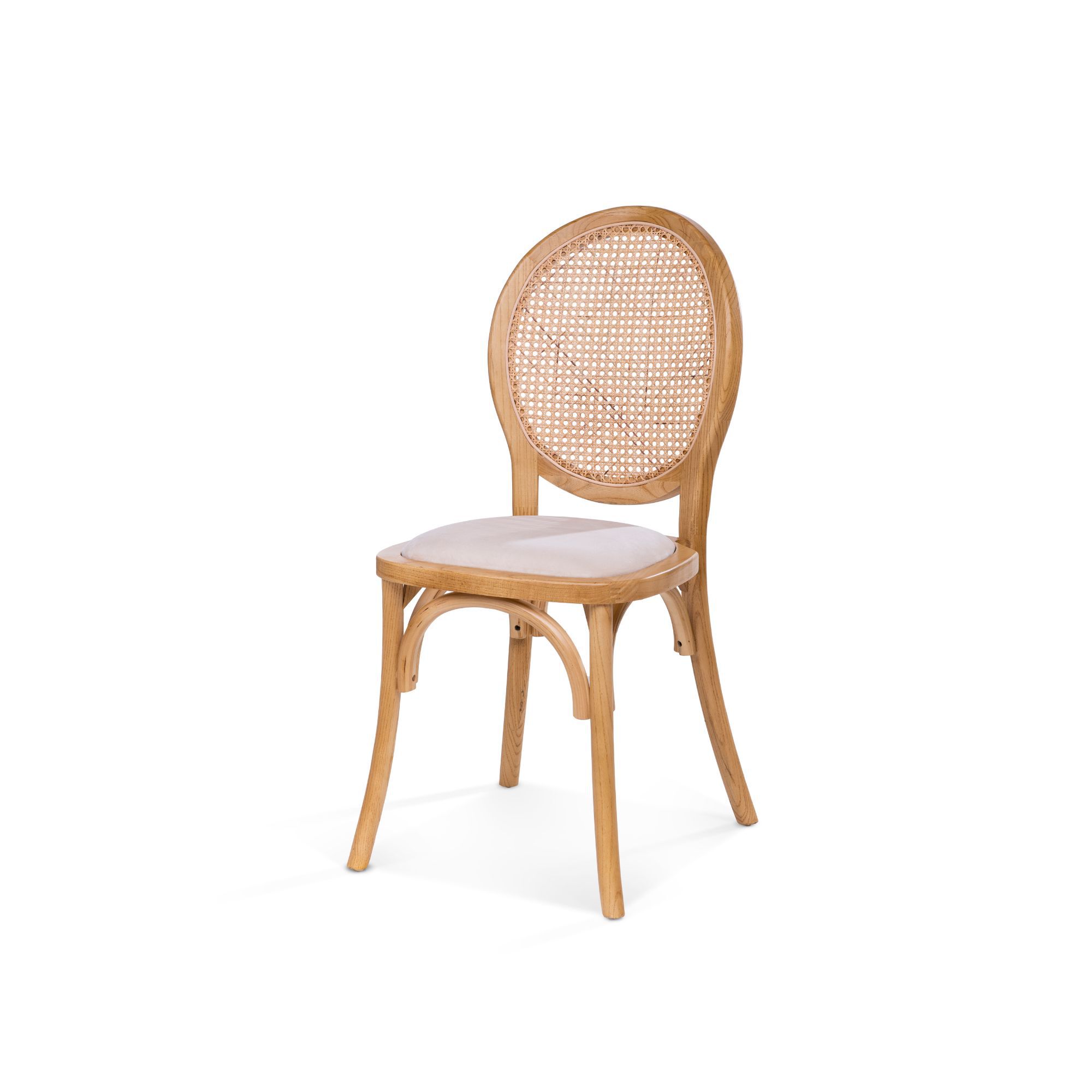 Louis - Stack Chair - Velvet Creme Seat Louis - Stack Chair - Velvet Creme Seat